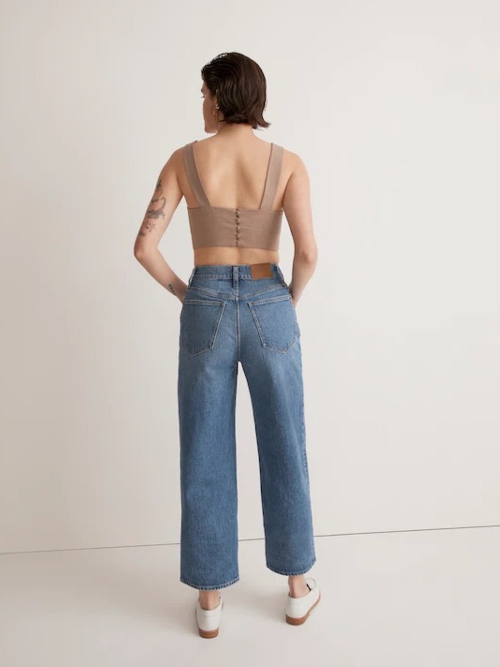 Madewell | The Petite Perfect Vintage Wide-Leg Crop Jean in Cresslow Wash - Picture 4 of 11